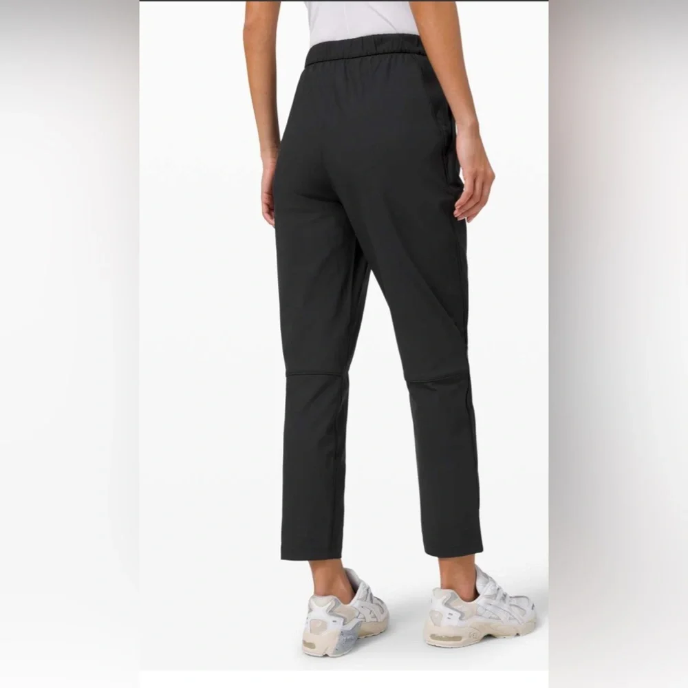 Lululemon Essential High Rise Trouser Pants Womens 8 Black Pocket Front Pleat